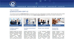 Desktop Screenshot of eurocert.cz